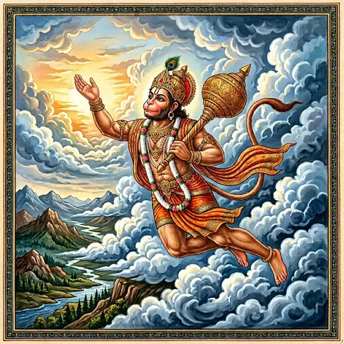 Hanuman - Devoted Hindu Mythology Figure Illustration
