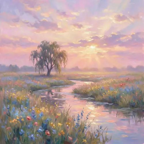 Ethereal Landscape Inspired by Monet's Art