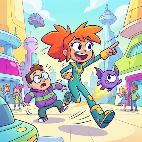 Vibrant Cartoon Illustrations for Animation Projects