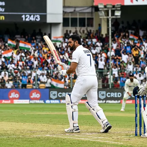 Dhoni: Tall Athlete in White Cricket Uniform | Number Seven