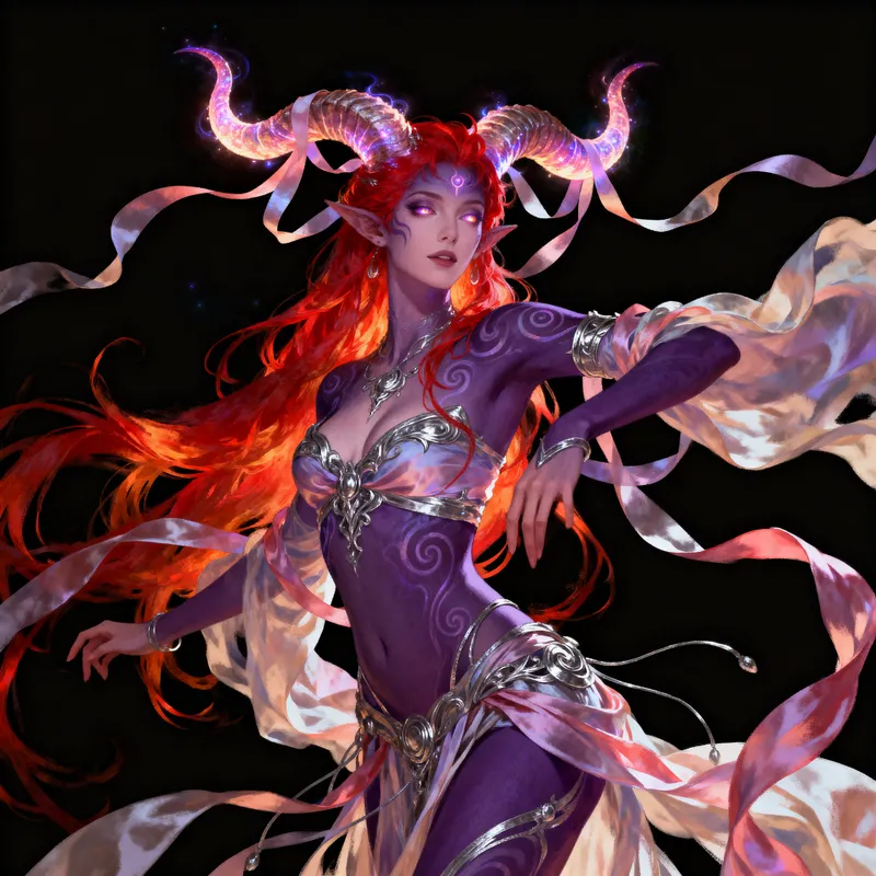 Elegant Chaotic Bard Character Art