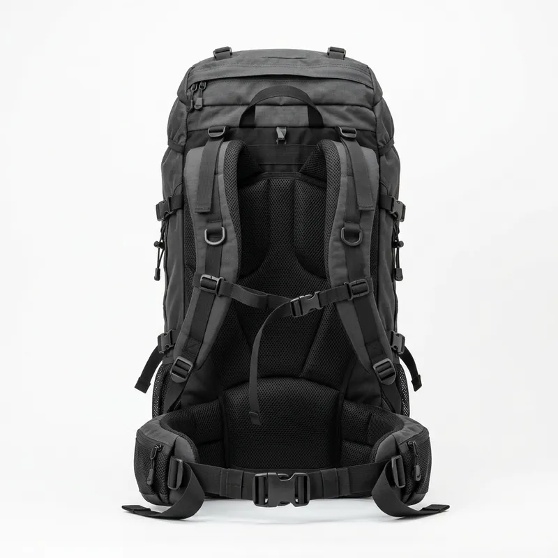 Large Backpack on White Background