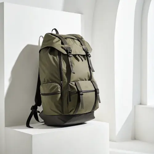 Large Backpack on White Background