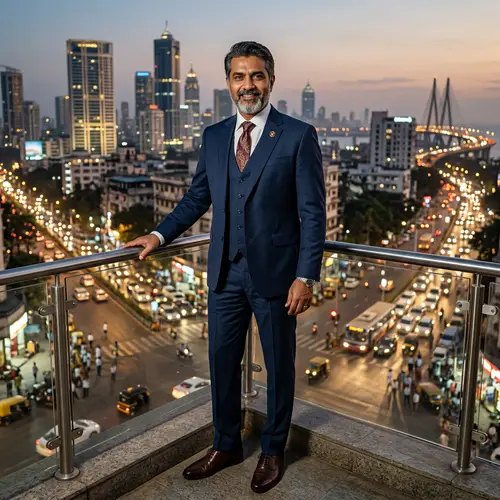 Regal South Asian Man in Modern Attire - Distinguished Leader Look