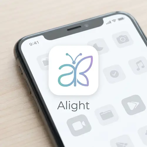 Minimalistic 'A' Butterfly Design for App | Clean Lines & Gradients