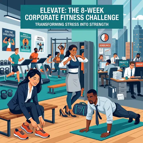 8-Week Fitness Challenge for Corporate Professionals | Diversity Illustration