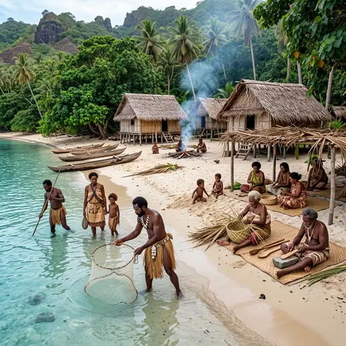 Indigenous Tribe Life on Remote Island