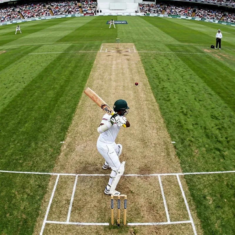 Top View of Indian Cricket Player in Action