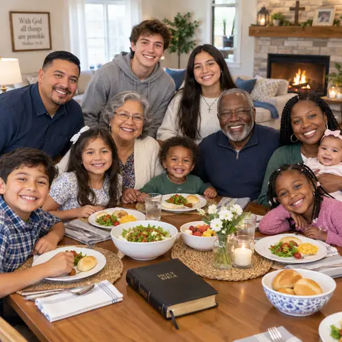 Multigenerational Christian Family Gathering