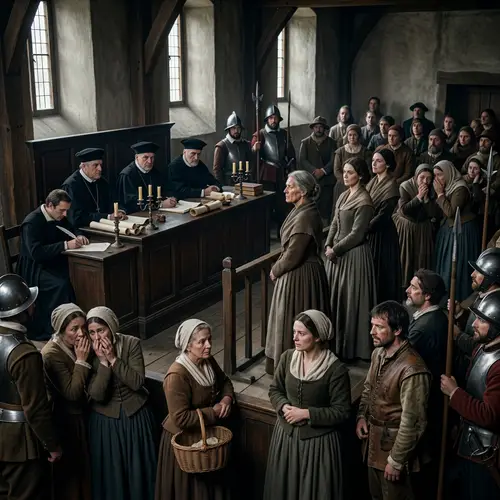 Historical Depiction of Witches on Trial | Inquisition Era