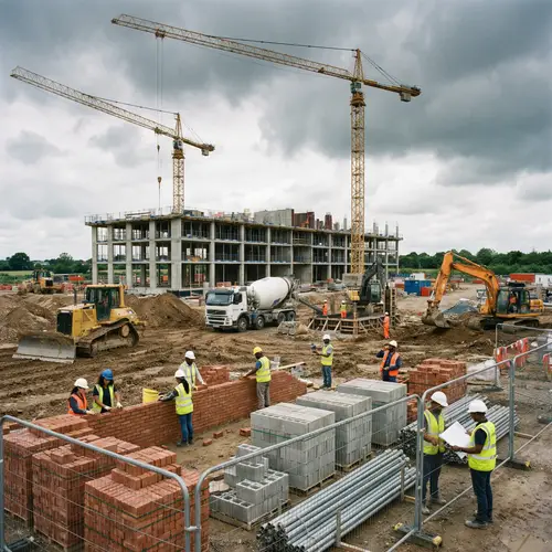 Construction Site Background: Order Amid Chaos