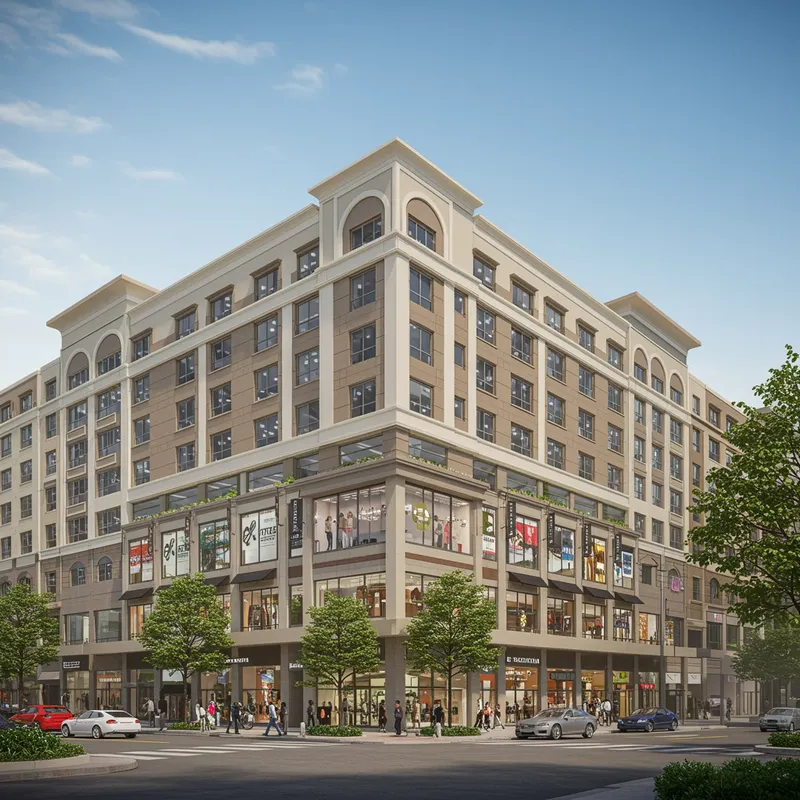 Unique 5-Story Shopping Plaza Design