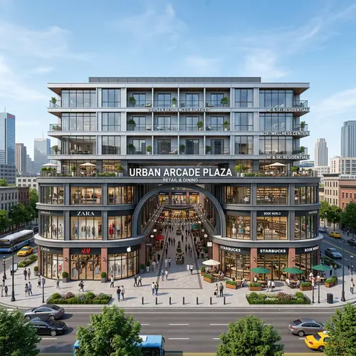 Unique 5-Story Shopping Plaza Design