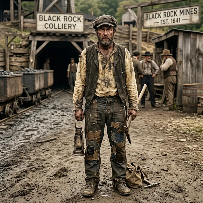 1800s Miner's Slave Clothes: Historical Reenactment Images 1800s Miner's Slave Clothes: Historical Reenactment Images