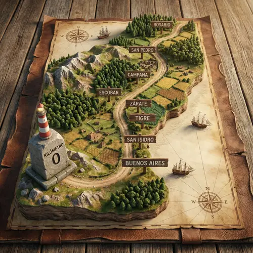 3D Map of Mimosa Route from Kilometer 0