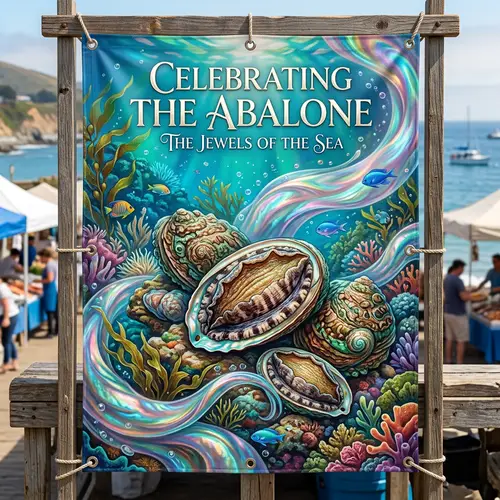 Vibrant Abalone Tarpaulin Design | Underwater Beauty