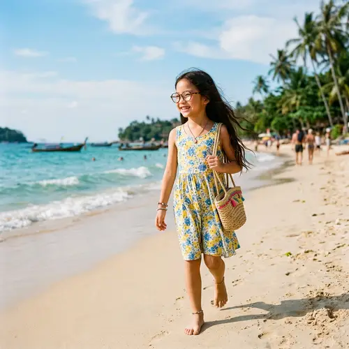 Stylish Asian Girl in Trendy Glasses | Outdoor Beauty