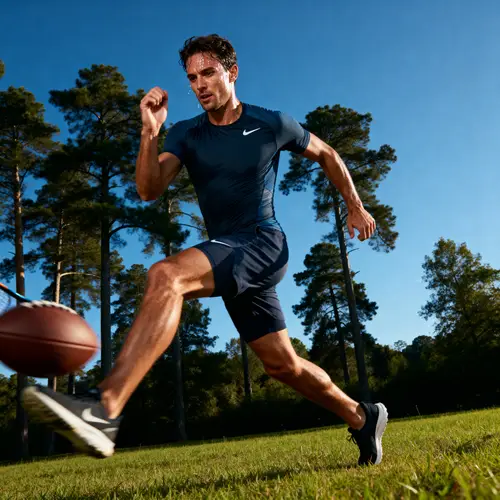 Athletic Self-Portrait: A Man in Sport Gear