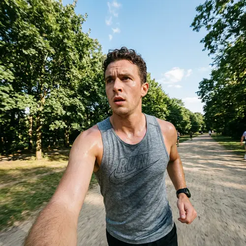 Athletic Self-Portrait: A Man in Sport Gear