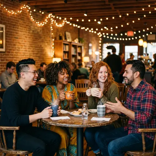 Meme Cafe Friends Smiling: Joyful Bonding & Good Times