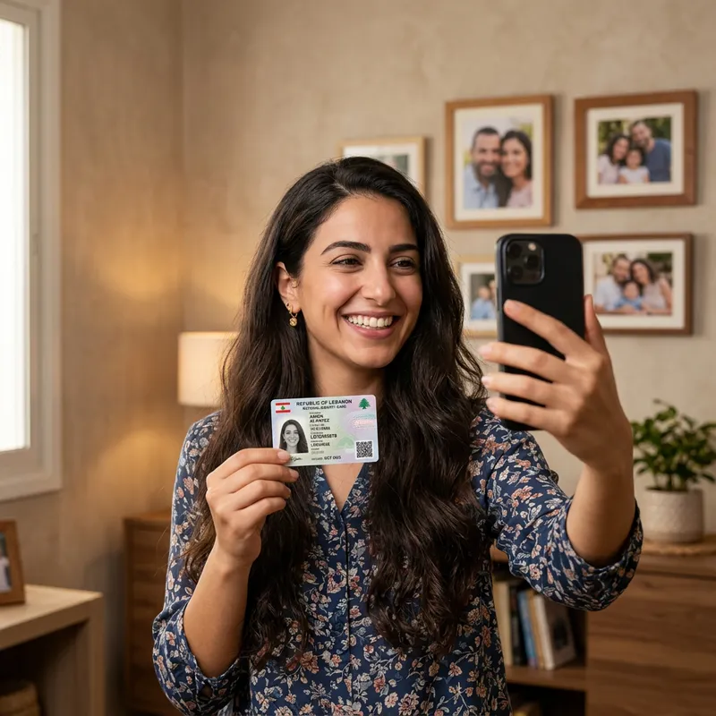 Cheerful Middle-Eastern Woman Taking a Selfie