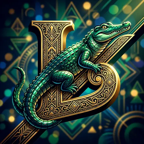 Vibrant Art Deco Letter 'L' Illustration