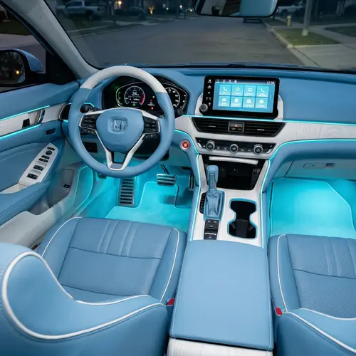 Stylish Honda Accord Light Blue Interior Design