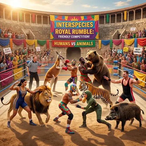 Epic Human vs Animal Royal Rumble Showdown