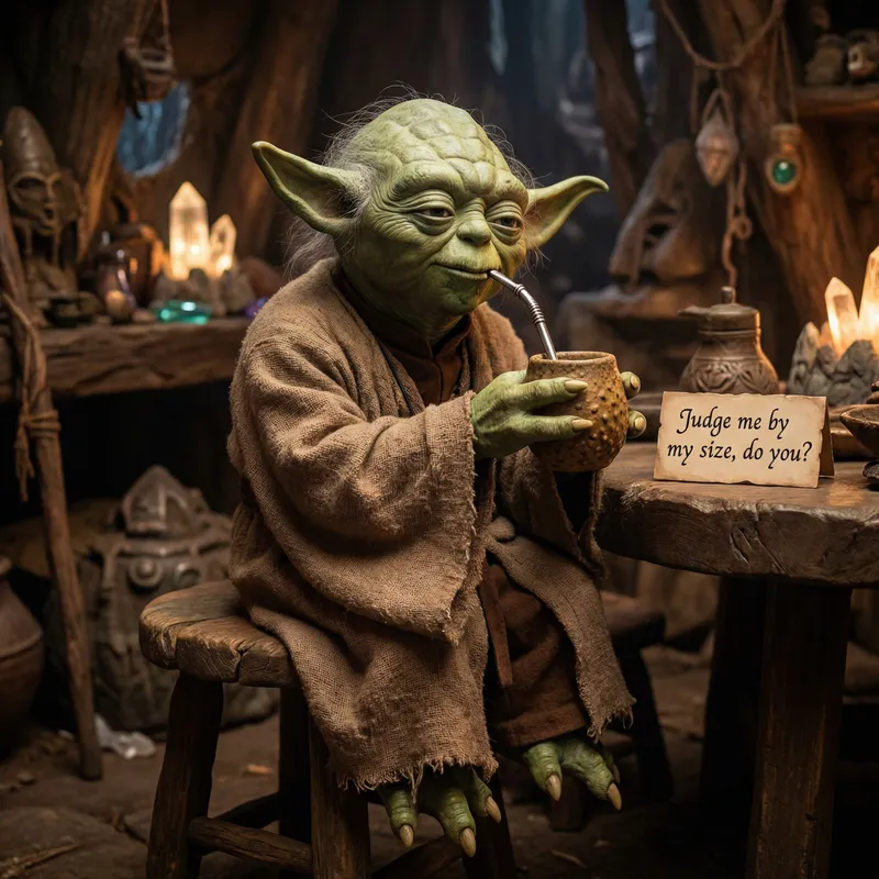 Yoda Drinking from a Straw | Ancient Wisdom & Galactic Energy Yoda Drinking from a Straw | Ancient Wisdom & Galactic Energy