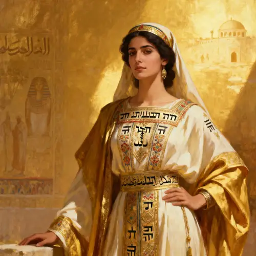 Elegant Hebrew Woman in Traditional Attire