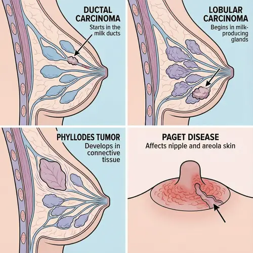 Types of Breast Cancer: Ductal, Lobular & Phyllodes Tumors