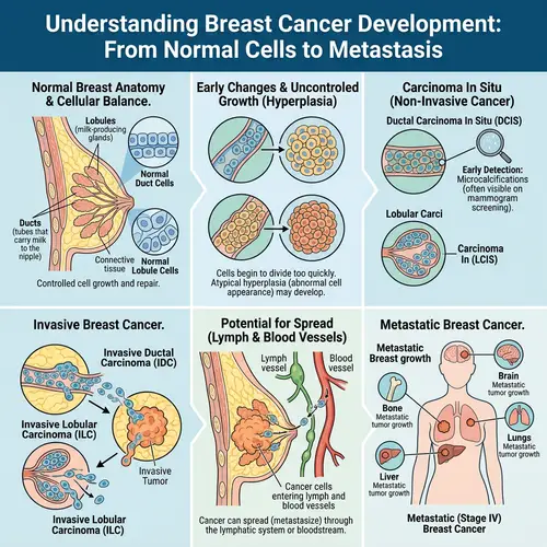 Breast Cancer Development: Types, Spread & Early Detection