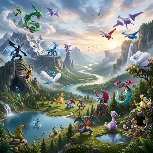 Realistic Pokémon Environment with Mega Evolutions