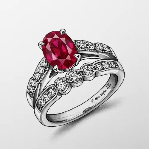 Elegant Simple Silver Engagement Ring Design