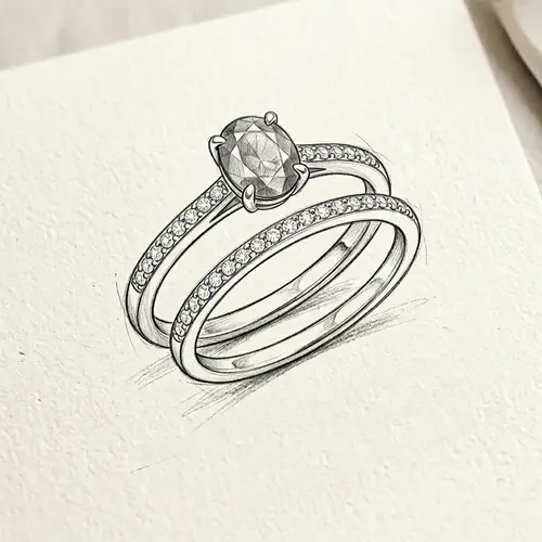 Elegant Simple Silver Engagement Ring Design