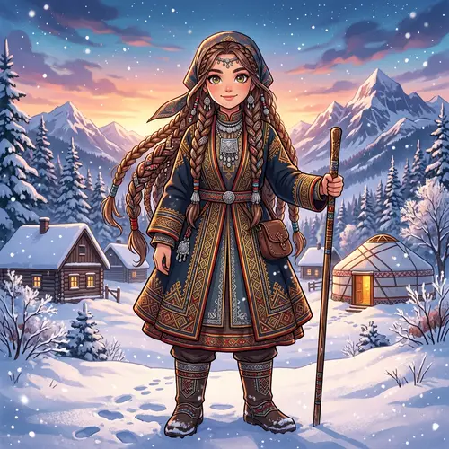 Salavat Girl Anime Character | Cultural Heritage Inspired