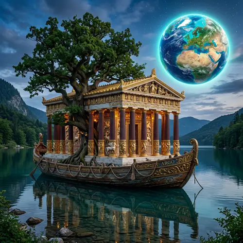 Mystical Treehouse Inspired by Greek Temples