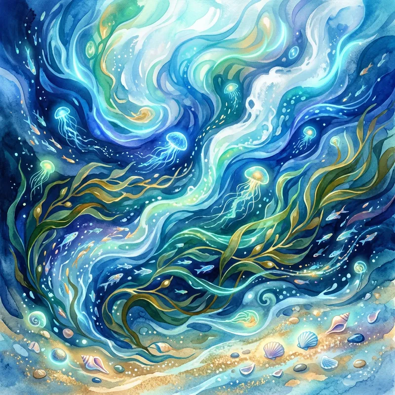 Ocean Abstract Art: Serene Beauty in Colors