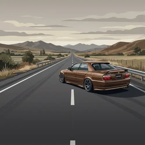 Brown Toyota Chaser JZX100 Vector Artwork