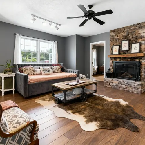 Elegant Room Remodel with Gray Paint