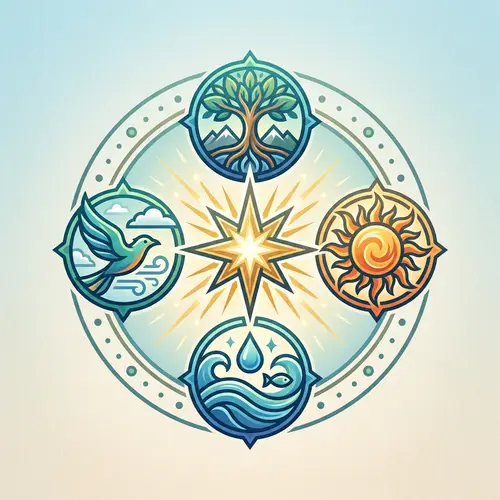 Symbolic Logo Design with Five Distinct Symbols