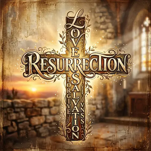 Cross Symbolizing Love, Forgiveness, Resurrection & Salvation