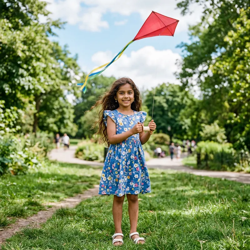 Beautiful South Asian Girl in Blue Dress | Uma Menina Bonita