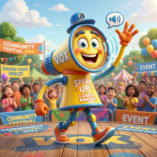 Fun Animated Megaphone Mascot