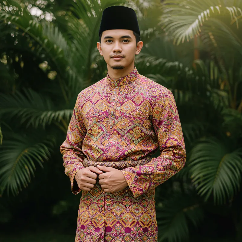 Stylish Malay Man in Traditional Attire