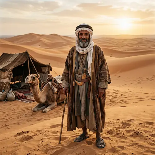 18th Century Arabian Man in Traditional Clothing