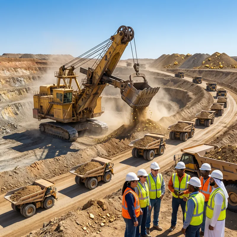 Heavy Machinery Gold Mining Scene: Unveiling the Beneath