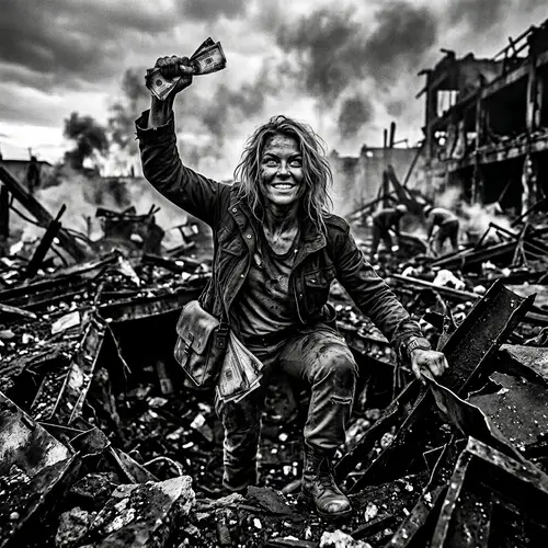 Triumphant Female Forex Trader Emerges from Wreckage