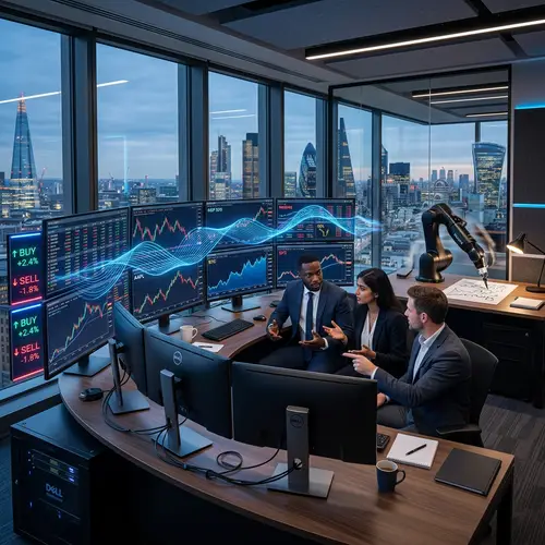 Dynamic Trading Automation - Modern Office Setup Visualization