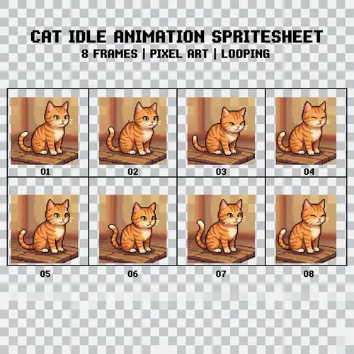 Cat Idle Animation Spritesheet